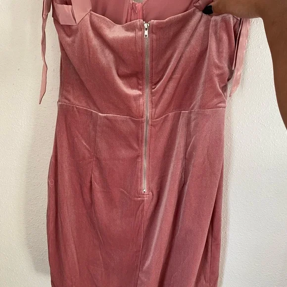 Pink Velvet Dress - Picture 4 of 5
